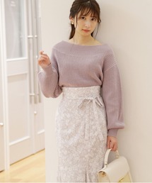 PROPORTION BODY DRESSING | 片畦ボートネックルーズニット / 1212170110(ニット/セーター)