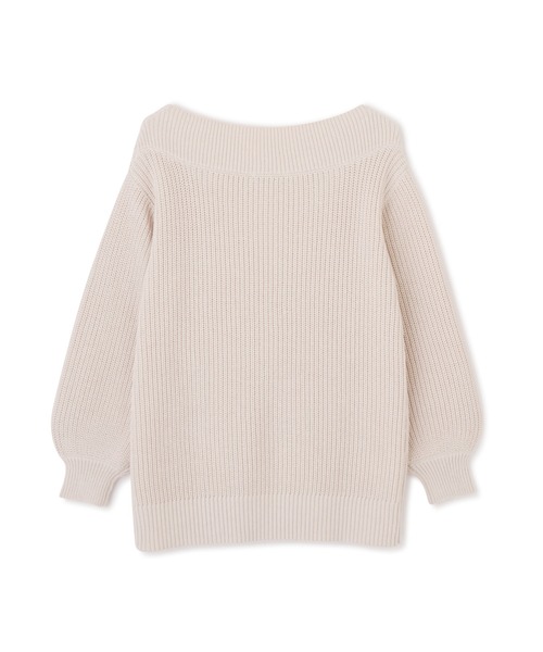 PROPORTION BODY DRESSING（プロポーションボディドレッシング）の「片畦ボートネックルーズニット / 1212170110（ニット/セーター・レディース・パープル/オフホワイト/ライトグリーン・FREE）」の14枚目の写真