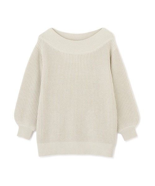 PROPORTION BODY DRESSING（プロポーションボディドレッシング）の「片畦ボートネックルーズニット / 1212170110（ニット/セーター・レディース・パープル/オフホワイト/ライトグリーン・FREE）」の16枚目の写真