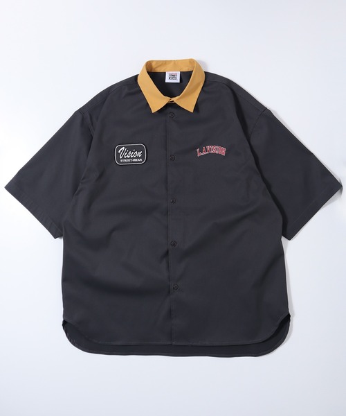 VISION STREET WEAR(ヴィジョンストリートウェア)の「VISION STREET WEAR ワッペンクレリックBIGシャツ(シャツ/ブラウス・メンズ・チャコールグレー/グリーン/アイボリー・LL/M/L)」の18枚目の写真