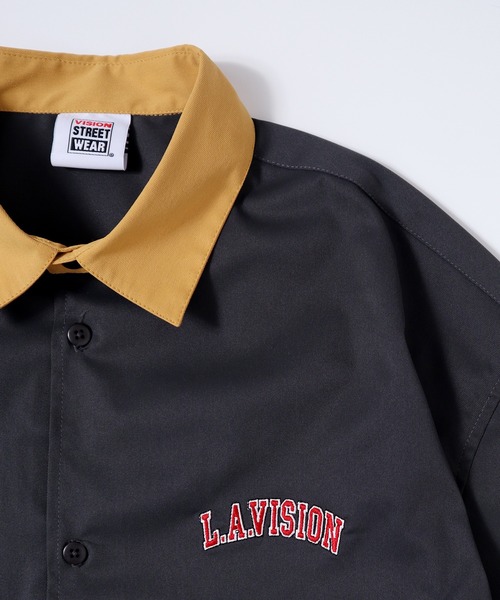 VISION STREET WEAR(ヴィジョンストリートウェア)の「VISION STREET WEAR ワッペンクレリックBIGシャツ(シャツ/ブラウス・メンズ・チャコールグレー/グリーン/アイボリー・LL/M/L)」の22枚目の写真