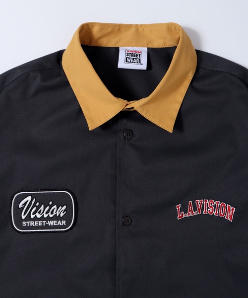 VISION STREET WEAR(ヴィジョンストリートウェア)の「VISION STREET WEAR ワッペンクレリックBIGシャツ(シャツ/ブラウス・メンズ・チャコールグレー/グリーン/アイボリー・LL/M/L)」の20枚目の写真