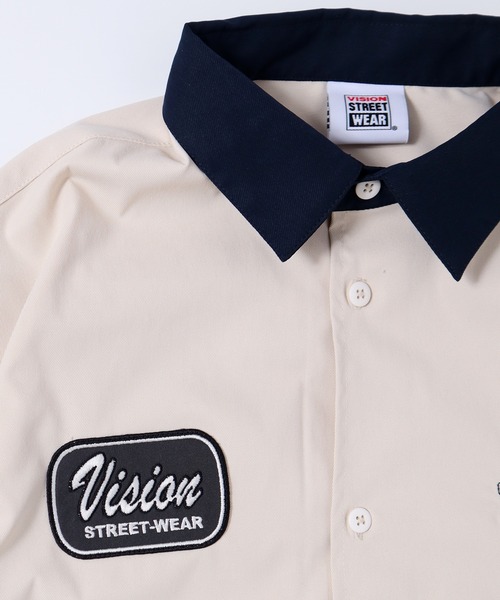 VISION STREET WEAR(ヴィジョンストリートウェア)の「VISION STREET WEAR ワッペンクレリックBIGシャツ(シャツ/ブラウス・メンズ・チャコールグレー/グリーン/アイボリー・LL/M/L)」の7枚目の写真
