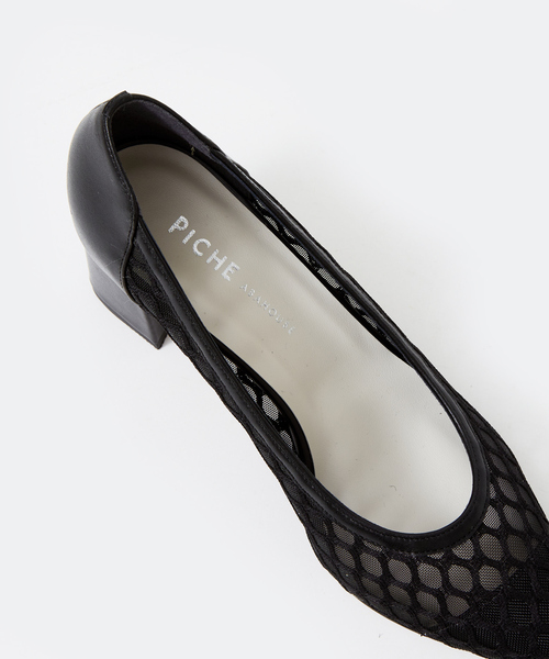 PICHE ABAHOUSE（ピシェ アバハウス）の「メッシュチャンキーヒールパンプス（パンプス・レディース・ライトグレー/グリーン/ブラック・36/39/37/38/35）」の14枚目の写真