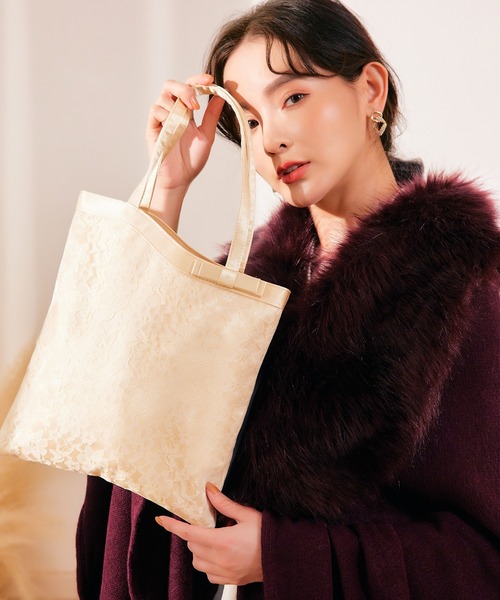 DRESS STAR（ドレス スター）の「パーティーバッグ  結婚式 サブバッグ（クラッチバッグ・レディース・ブラック/ベージュ・フリー）」の12枚目の写真
