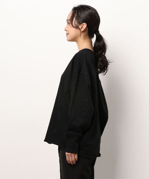 Right-on（ライトオン）の「【HONEYSUCKLE ROSE】Ｖネックプルオーバー（スウェット・レディース・ブラック/グリーン/ライトグレー・L/M）」の4枚目の写真