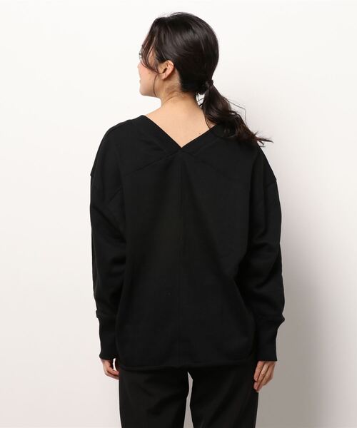 Right-on（ライトオン）の「【HONEYSUCKLE ROSE】Ｖネックプルオーバー（スウェット・レディース・ブラック/グリーン/ライトグレー・L/M）」の5枚目の写真