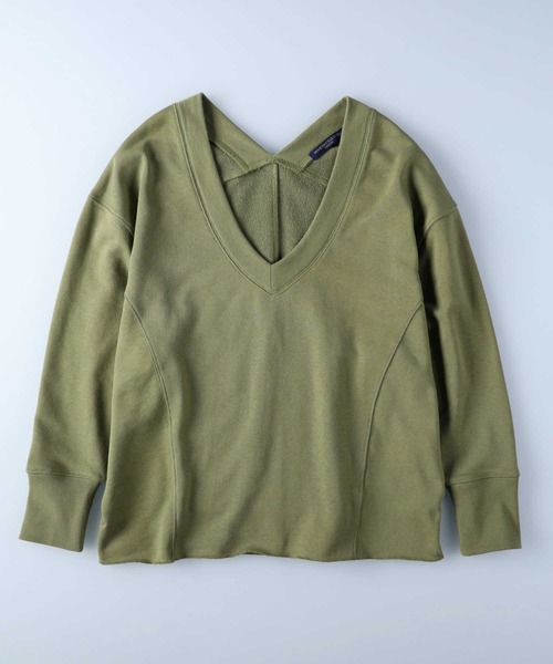 Right-on（ライトオン）の「【HONEYSUCKLE ROSE】Ｖネックプルオーバー（スウェット・レディース・ブラック/グリーン/ライトグレー・L/M）」の16枚目の写真