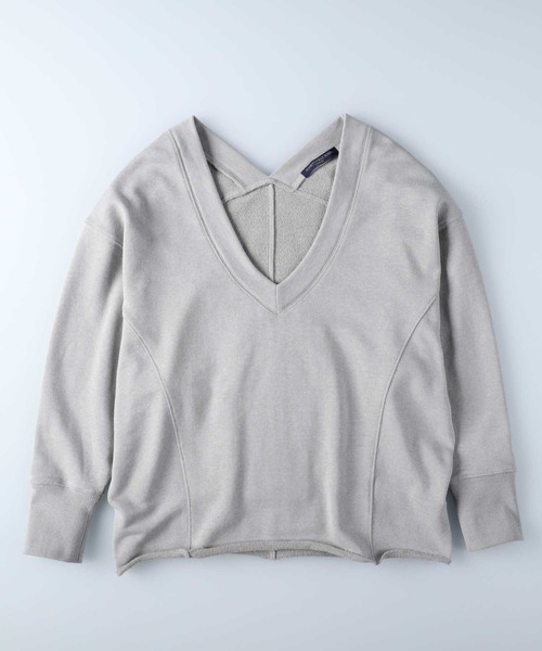 Right-on（ライトオン）の「【HONEYSUCKLE ROSE】Ｖネックプルオーバー（スウェット・レディース・ブラック/グリーン/ライトグレー・L/M）」の14枚目の写真