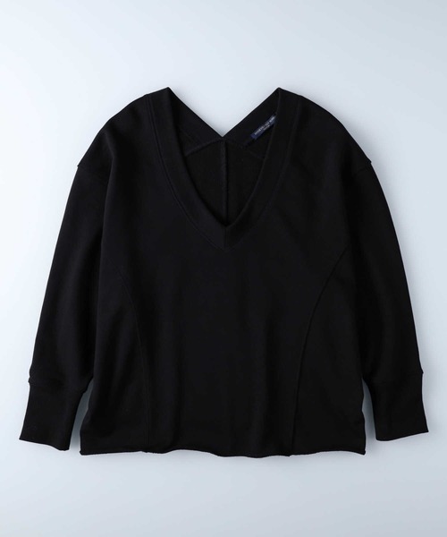 Right-on（ライトオン）の「【HONEYSUCKLE ROSE】Ｖネックプルオーバー（スウェット・レディース・ブラック/グリーン/ライトグレー・L/M）」の15枚目の写真