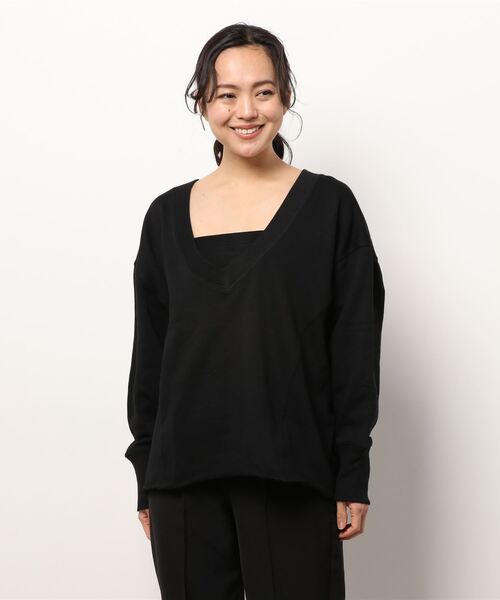 Right-on（ライトオン）の「【HONEYSUCKLE ROSE】Ｖネックプルオーバー（スウェット・レディース・ブラック/グリーン/ライトグレー・L/M）」の21枚目の写真