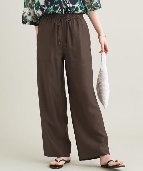 BEAUTY&YOUTH UNITED ARROWS(ビューティーアンドユースユナイテッドアローズ)の「BY ツイルパッチポケット イージーパンツ -ウォッシャブル- ∴(その他パンツ・レディース・ブラック/ピンク/コバルトブルー/ロイヤルブルー/ダークブラウン/ケリー・S/M/L/XS)」の9枚目の写真