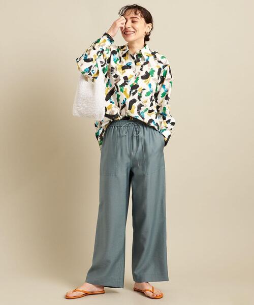 BEAUTY&YOUTH UNITED ARROWS(ビューティーアンドユースユナイテッドアローズ)の「BY ツイルパッチポケット イージーパンツ -ウォッシャブル- ∴(その他パンツ・レディース・ブラック/ピンク/コバルトブルー/ロイヤルブルー/ダークブラウン/ケリー・S/M/L/XS)」の10枚目の写真