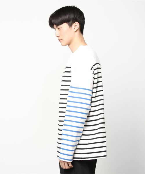 JOHN'S CLOSET(ジョンズクローゼット)の「【13】ヘビーウェイトパネル切り替えボーダーロンT(Tシャツ/カットソー・メンズ・グリーン/レッド/その他2/その他/ブルー/ブラック・LARGE/MEDIUM)」の9枚目の写真