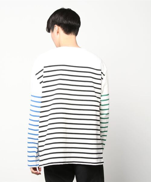 JOHN'S CLOSET(ジョンズクローゼット)の「【13】ヘビーウェイトパネル切り替えボーダーロンT(Tシャツ/カットソー・メンズ・グリーン/レッド/その他2/その他/ブルー/ブラック・LARGE/MEDIUM)」の17枚目の写真