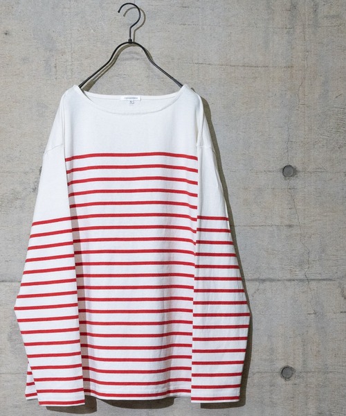 JOHN'S CLOSET(ジョンズクローゼット)の「【13】ヘビーウェイトパネル切り替えボーダーロンT(Tシャツ/カットソー・メンズ・グリーン/レッド/その他2/その他/ブルー/ブラック・LARGE/MEDIUM)」の5枚目の写真