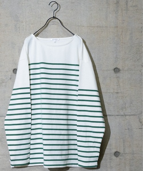 JOHN'S CLOSET(ジョンズクローゼット)の「【13】ヘビーウェイトパネル切り替えボーダーロンT(Tシャツ/カットソー・メンズ・グリーン/レッド/その他2/その他/ブルー/ブラック・LARGE/MEDIUM)」の3枚目の写真