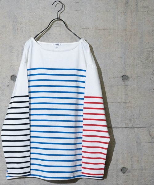 JOHN'S CLOSET(ジョンズクローゼット)の「【13】ヘビーウェイトパネル切り替えボーダーロンT(Tシャツ/カットソー・メンズ・グリーン/レッド/その他2/その他/ブルー/ブラック・LARGE/MEDIUM)」の6枚目の写真