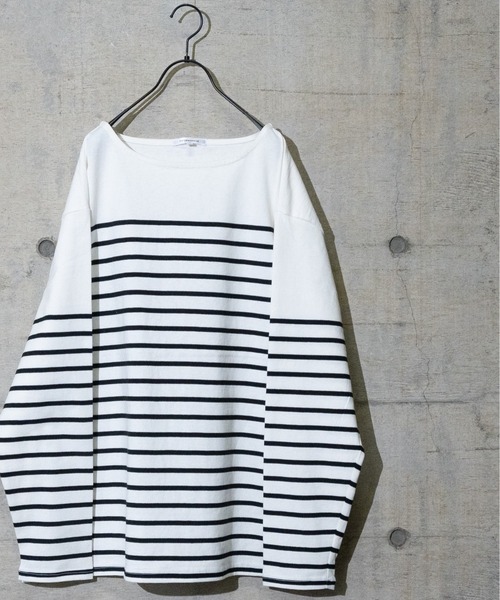 JOHN'S CLOSET(ジョンズクローゼット)の「【13】ヘビーウェイトパネル切り替えボーダーロンT(Tシャツ/カットソー・メンズ・グリーン/レッド/その他2/その他/ブルー/ブラック・LARGE/MEDIUM)」の2枚目の写真