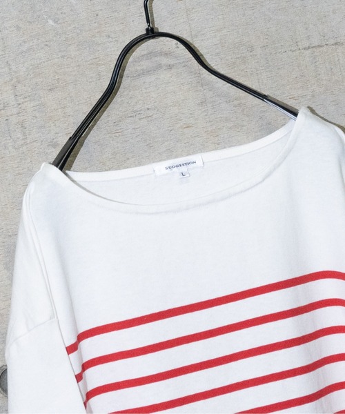 JOHN'S CLOSET(ジョンズクローゼット)の「【13】ヘビーウェイトパネル切り替えボーダーロンT(Tシャツ/カットソー・メンズ・グリーン/レッド/その他2/その他/ブルー/ブラック・LARGE/MEDIUM)」の14枚目の写真