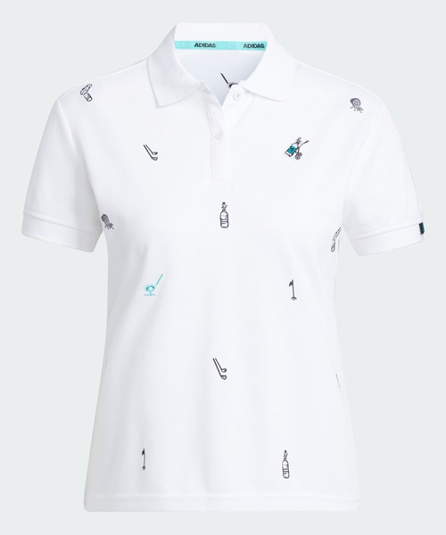 adidas - 【adidas GOLF/アディダス】軽量 シンプル半袖ポロシャツ・2XL・白 adidas ポロシャツ ポロ PRIMEKNIT ジャカード 半袖ポロシャツ