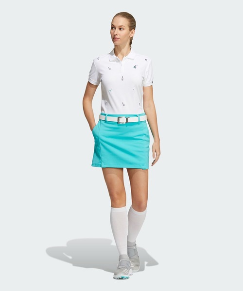 アディダスゴルフ【S】PLAYGREENセットアップ 半袖ポロシャツ＆スカート adidas アディダス ゴルフ PLAY GREEN グラフィック 半袖モック