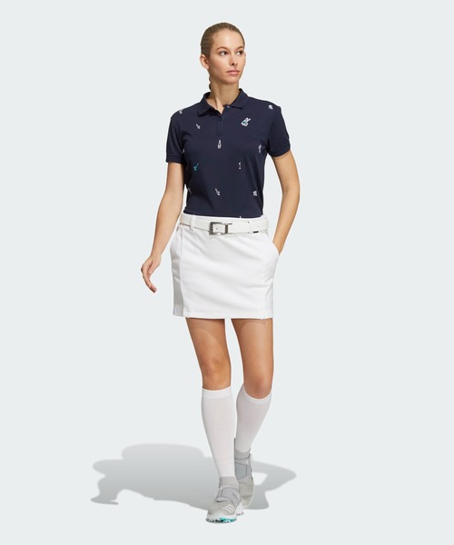 24時間限定タイムセール セール】PLAY GREEN モノグラム半袖ポロシャツ【adidas Golf レディースウェア
