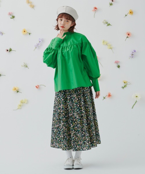 MERLOT(メルロー)の「ロングカフスブラウス(シャツ/ブラウス・レディース・ブラック/ピンク/グリーン・FREE)」の22枚目の写真