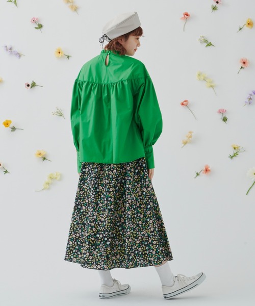 MERLOT(メルロー)の「ロングカフスブラウス(シャツ/ブラウス・レディース・ブラック/ピンク/グリーン・FREE)」の14枚目の写真