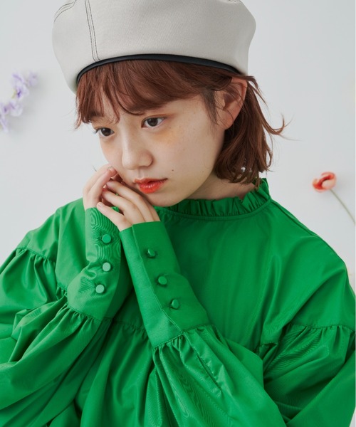 MERLOT(メルロー)の「ロングカフスブラウス(シャツ/ブラウス・レディース・ブラック/ピンク/グリーン・FREE)」の17枚目の写真