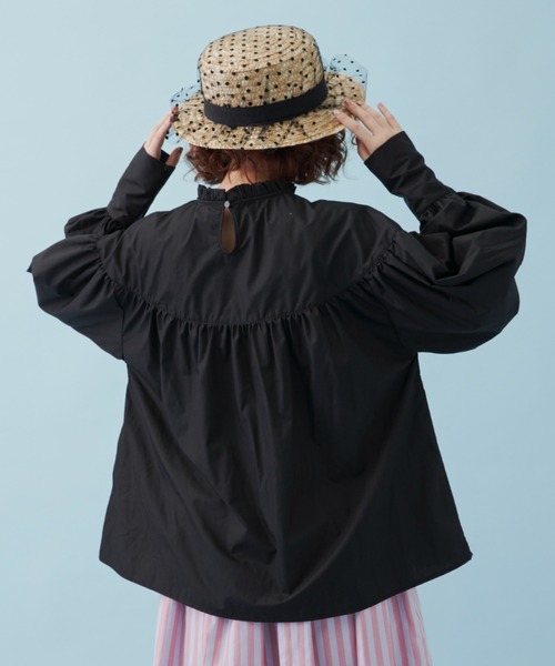 MERLOT(メルロー)の「ロングカフスブラウス(シャツ/ブラウス・レディース・ブラック/ピンク/グリーン・FREE)」の16枚目の写真