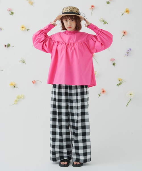 MERLOT(メルロー)の「ロングカフスブラウス(シャツ/ブラウス・レディース・ブラック/ピンク/グリーン・FREE)」の11枚目の写真