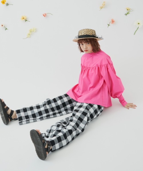 MERLOT(メルロー)の「ロングカフスブラウス(シャツ/ブラウス・レディース・ブラック/ピンク/グリーン・FREE)」の19枚目の写真