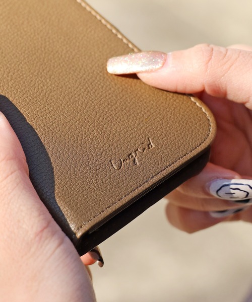 Ungrid（アングリッド）の「Ungrid/アングリッド iPhone12/12Pro 対応 アイフォンケース 手帳型 PUレザー（スマホケース/カバー・レディース・カーキ/グレイッシュブルー/ブラウン・ONE SIZE）」の6枚目の写真