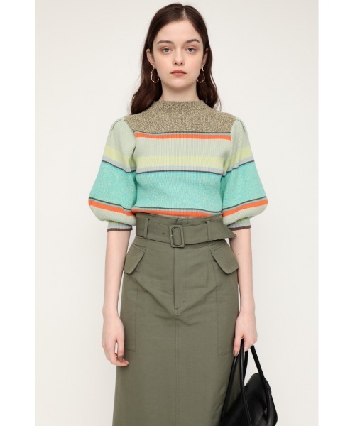 やまちゃん様 C6472 ボーダーパフスリーブ×カーキコーデ やまちゃん様 C6472 ボーダーパフスリーブ×カーキコーデ やまちゃん様