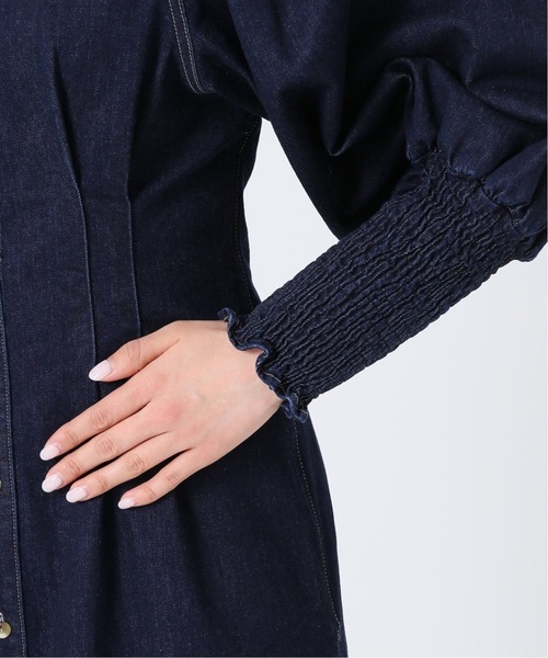 U by SPICK&SPAN(ユーバイスピックアンドスパン)の「≪追加≫デニムシャツワンピース2◆(ワンピース・レディース・ネイビー・36/38)」の4枚目の写真