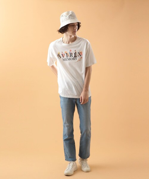 AVIREX（アヴィレックス）の「ガールズ＆ロゴ Tシャツ/GIRLS & LOGO T-SHIRT / アヴィレックス / AVIREX（Tシャツ/カットソー・メンズ・ホワイト/ブラック/ベージュ/ライトピンク/ライトグレー・MEDIUM/LARGE/X-LARGE/XX-LARGE）」の13枚目の写真