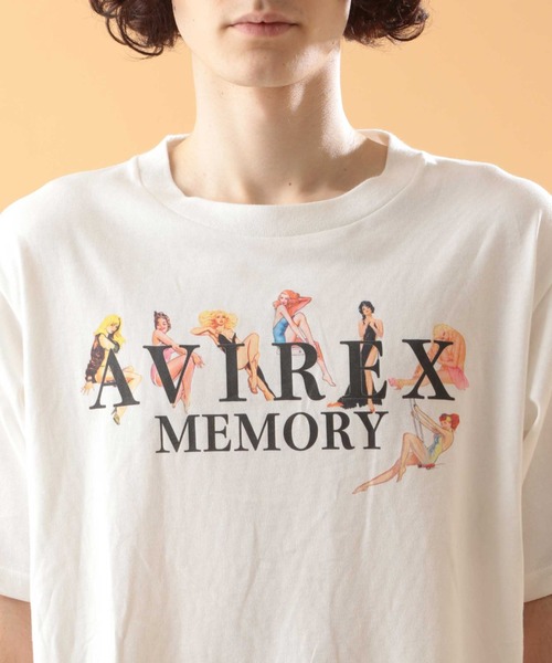 AVIREX（アヴィレックス）の「ガールズ＆ロゴ Tシャツ/GIRLS & LOGO T-SHIRT / アヴィレックス / AVIREX（Tシャツ/カットソー・メンズ・ホワイト/ブラック/ベージュ/ライトピンク/ライトグレー・MEDIUM/LARGE/X-LARGE/XX-LARGE）」の20枚目の写真