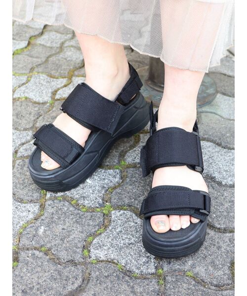 SHAKA（シャカ）の「【MURUA×SHAKA】2WAYキルトチャンキーサンダル ※限定モデル（サンダル・レディース・ブラック・23/24/25）」の15枚目の写真