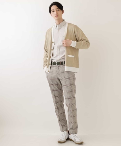 a.v.v(アーヴェヴェ)の「配色ニットカーディガン(カーディガン/ボレロ・メンズ・ベージュ/ライトブルー・48/46)」の10枚目の写真