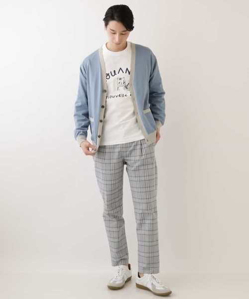 a.v.v(アーヴェヴェ)の「配色ニットカーディガン(カーディガン/ボレロ・メンズ・ベージュ/ライトブルー・48/46)」の14枚目の写真