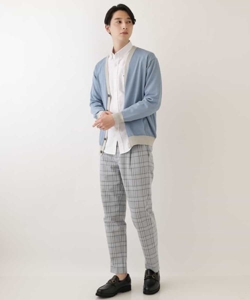 a.v.v(アーヴェヴェ)の「配色ニットカーディガン(カーディガン/ボレロ・メンズ・ベージュ/ライトブルー・48/46)」の18枚目の写真