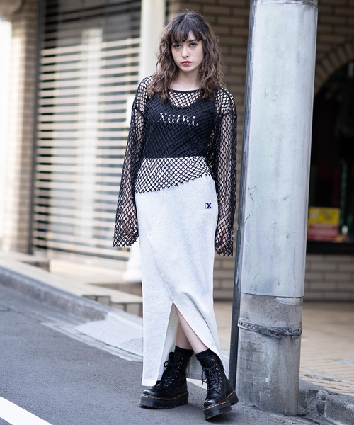 トップス XG Tatto Mesh Top/BLACK XL XG Tatto Mesh Top/BLACK XL