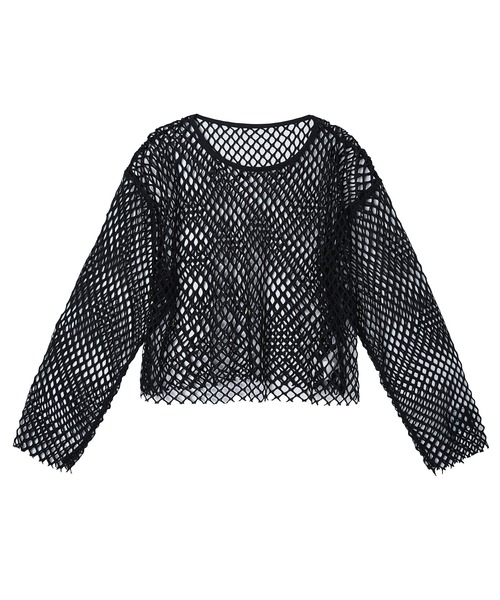 X-girl（エックスガール）の「MESH CROPPED TOP（Tシャツ/カットソー・レディース・ホワイト/ブラック/グリーン・ONE SIZE）」の18枚目の写真
