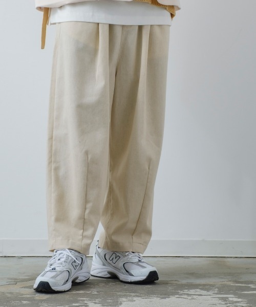 improves（インプローブス）の「綿麻 アンクル丈 バルーンシルエット ワイド イージーパンツ（その他パンツ・メンズ・ナチュラル/マスタード/ブラウン/チャコール・MEDIUM/LARGE）」の21枚目の写真