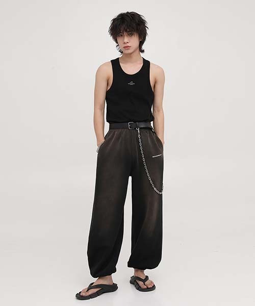 MASONPRINCE(メイソンプリンス)の「【MASONPRINCE】Vintage-like one-point logo sweatpants XXK4110(スウェットパンツ・メンズ・ブラック/グレー/ライトブルー・S/L/M)」の11枚目の写真
