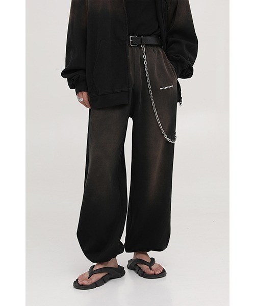MASONPRINCE】Vintage-like one-point logo sweatpants XXK4110