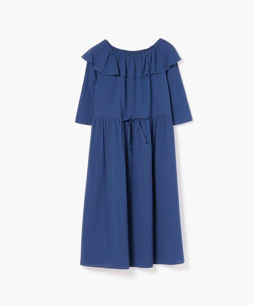 【セール】WP24 DRESS フリルカラーワンピース（ワンピース）｜To b. by agnes b.（トゥービーバイアニエスベー）の