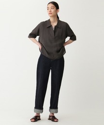 マーガレットハウエル⭐️リネンブラウス⭐️ FINE LINEN イエロー マーガレットハウエル リネン プルオーバー シャツ ブラウス mhl