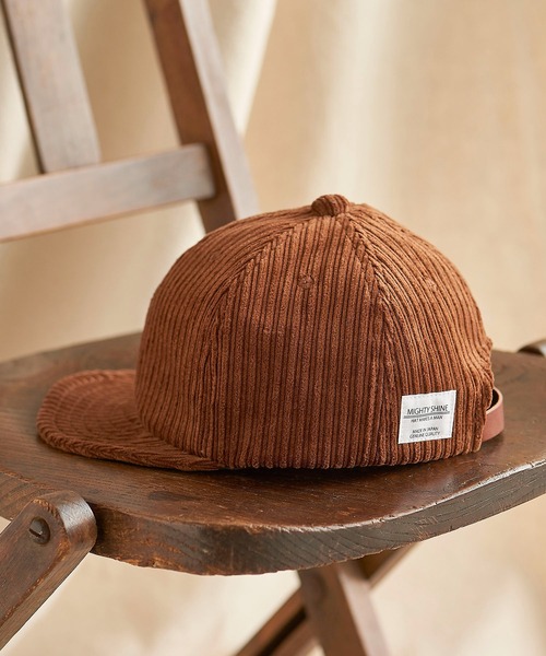 Mighty Shine(マイティシャイン)の「Corduroy 6Panel Cap(キャップ・メンズ・ブラウン/ブラック/ベージュ・FREE)」の4枚目の写真